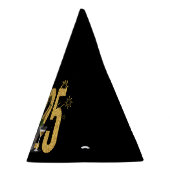 Gelukkig Nieuwjaar - Black Gold Party Pet Feesthoedjes (Rechts)