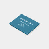 Gelukkig nieuwjaar blauwe naam plaats jaar boho ee post-it® notes (Schuin)