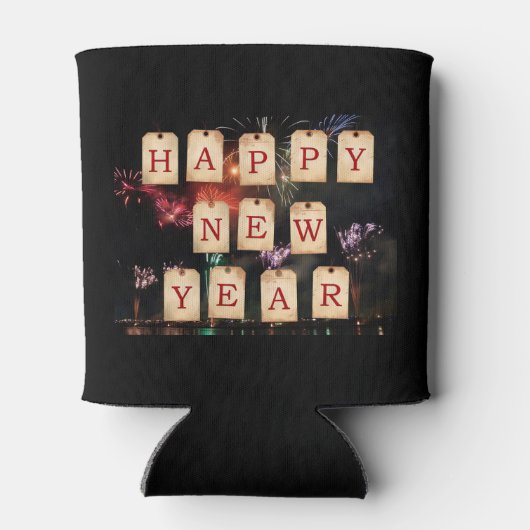 Gelukkig nieuwjaar blikjeskoeler (Achterkant)