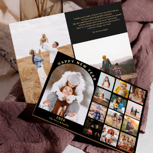 Gelukkig Nieuwjaar boogjaar in review 15 foto's go Folie Feestdagenkaart