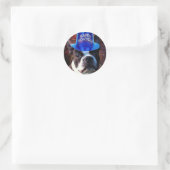 Gelukkig Nieuwjaar Boston terrier stickers (Tas)