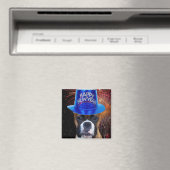 Gelukkig Nieuwjaar Boxer hondenmagneet Magneet (Insitu (Vaatwasser))