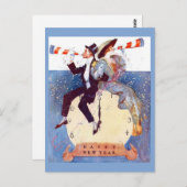  gelukkig nieuwjaar briefkaart (Voorkant / Achterkant)