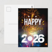Gelukkig Nieuwjaar Briefkaart (Voorkant / Achterkant)