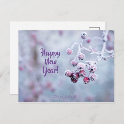 Gelukkig nieuwjaar! briefkaart (Voorkant / Achterkant)