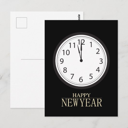 Gelukkig nieuwjaar! briefkaart (Voorkant / Achterkant)