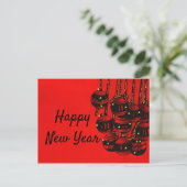 Gelukkig nieuwjaar briefkaart (Staand voorkant)