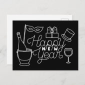 Gelukkig nieuwjaar briefkaart (Voorkant / Achterkant)