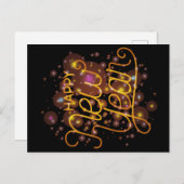 Gelukkig nieuwjaar briefkaart (Voorkant / Achterkant)