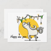 Gelukkig nieuwjaar briefkaart (Voorkant / Achterkant)