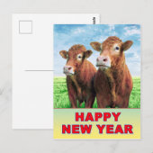 Gelukkig nieuwjaar briefkaart (Voorkant / Achterkant)
