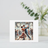 Gelukkig nieuwjaar, briefkaart (Staand voorkant)