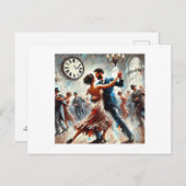 Gelukkig nieuwjaar, briefkaart (Voorkant / Achterkant)