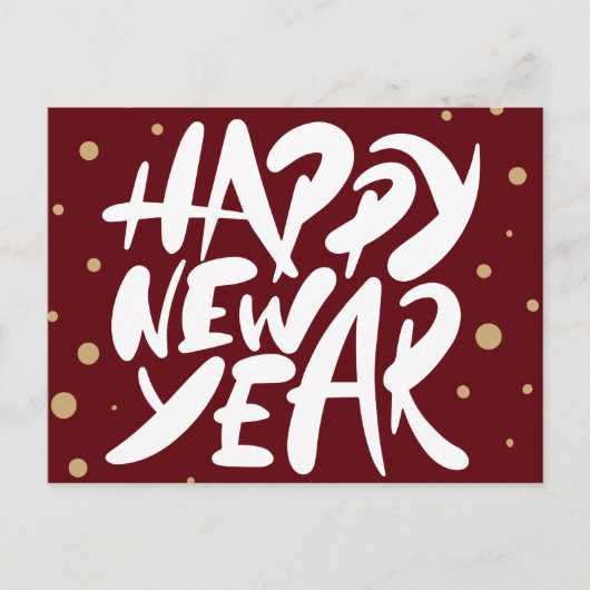 Gelukkig nieuwjaar briefkaart (Voorkant)