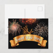 Gelukkig nieuwjaar briefkaart (Voorkant / Achterkant)