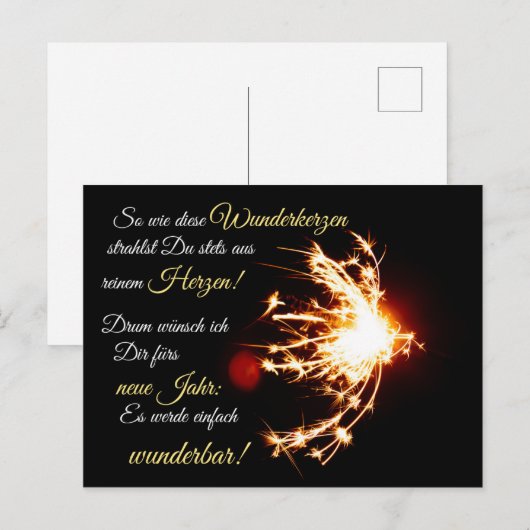 Gelukkig nieuwjaar! briefkaart (Voorkant / Achterkant)