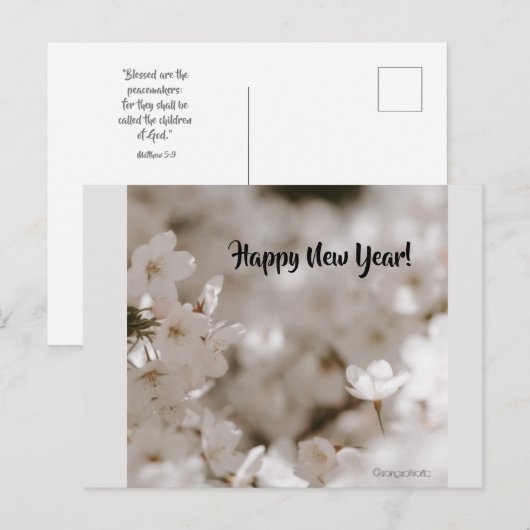 Gelukkig nieuwjaar! briefkaart (Voorkant / Achterkant)