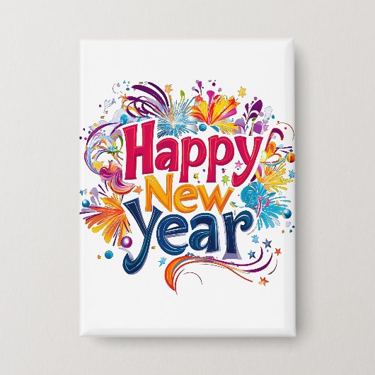 Gelukkig nieuwjaar button (Voorkant)