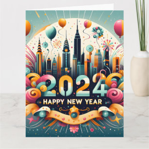 Gelukkig Nieuwjaar cadeaubon 2024 Kaart