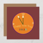 Gelukkig Nieuwjaar cadeaubon 2025 Kaart (Voorkant / Achterkant)