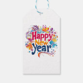 Gelukkig nieuwjaar cadeaulabel (Achterkant)