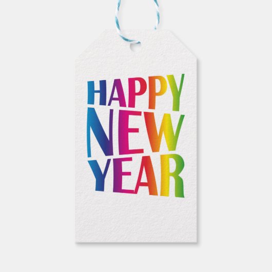 Gelukkig nieuwjaar cadeaulabel (Achterkant)