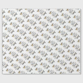 Gelukkig nieuwjaar cadeaupapier (Vlak)