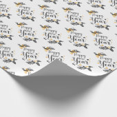 Gelukkig nieuwjaar cadeaupapier (Hoek)