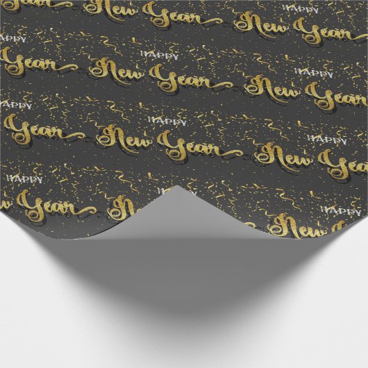 Gelukkig nieuwjaar cadeaupapier (Hoek)