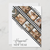 Gelukkig Nieuwjaar Camerafilm Collage Foto Feestdagenkaart (Voorkant)