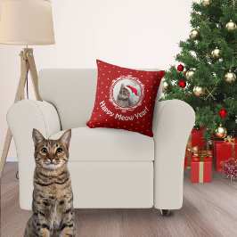 "Gelukkig Nieuwjaar!" Cat Lover Christmas Custom Kussen