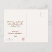 Gelukkig Nieuwjaar Champagne, ballonnen, Confetti Briefkaart (Achterkant)