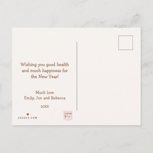 Gelukkig Nieuwjaar Champagne, ballonnen, elegante  Briefkaart (Achterkant)