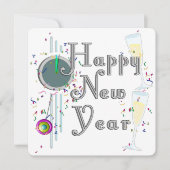 GELUKKIG NIEUWJAAR! Champagne Countdown Kaart (Voorkant)
