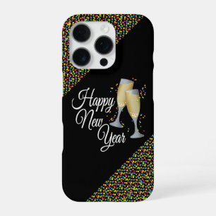 Gelukkig Nieuwjaar Champagne Glazen iPhone 16 Pro Hoesje