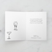 Gelukkig Nieuwjaar Champagne Kaart (Binnen)