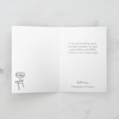 Gelukkig Nieuwjaar Champagne Tower Groet Kaart (Binnen)