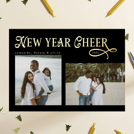 Gelukkig Nieuwjaar Cheers Modern Family Fotocolla Folie Feestdagenkaart