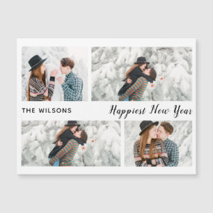 gelukkig nieuwjaar chic moderne multi foto nieuwja