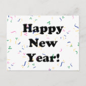 Gelukkig Nieuwjaar! Confetti Feestdagenkaart (Voorkant)