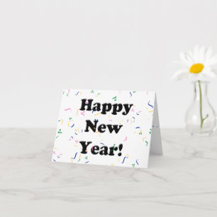 Gelukkig Nieuwjaar! Confetti Kaart