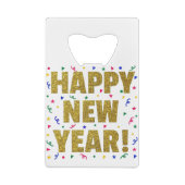 Gelukkig nieuwjaar creditkaart flessenopener (Achterkant)