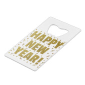 Gelukkig nieuwjaar creditkaart flessenopener (Achterkant Gekanteld)