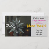 Gelukkig Nieuwjaar Crystal Star Kaart (Voorkant)