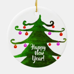 Gelukkig Nieuwjaar Custom Circle Ornament