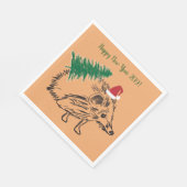 Gelukkig Nieuwjaar Custom Papier Servet (Hoek)