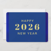 Gelukkig Nieuwjaar Custom Text Holiday Kaart (Voorkant)