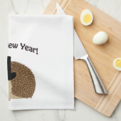Gelukkig nieuwjaar! Dapper Hedégel Theedoek (Quarter Fold)