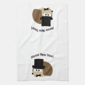 Gelukkig nieuwjaar! Dapper Hedégel Theedoek (Verticaal)