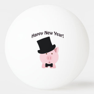 Gelukkig nieuwjaar! Dapper Pig Pingpongbal